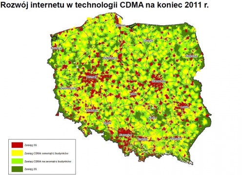 Rozwój internetu w technologii CDMA na koniec tego roku
