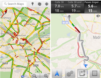 Funkcja "Live Traffic" Google Maps również w Polsce