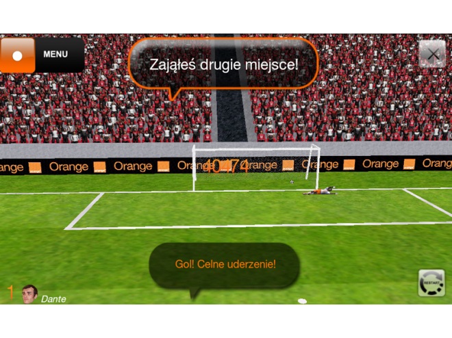 Gra "Orange Gol" dostępna jest w Android Market