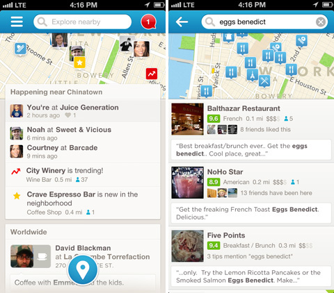 Foursquare 6.0 wylądował – sporo zmian i świetny interfejs