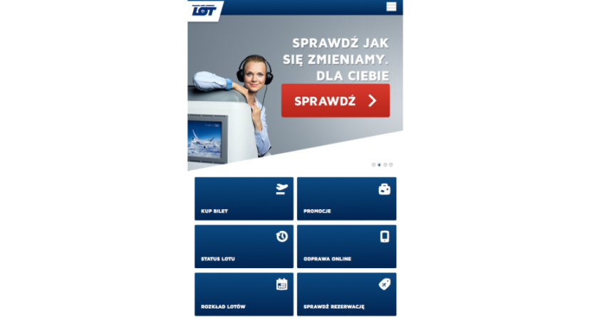 Polskie Linie Lotnicze LOT wchodzą w mobile