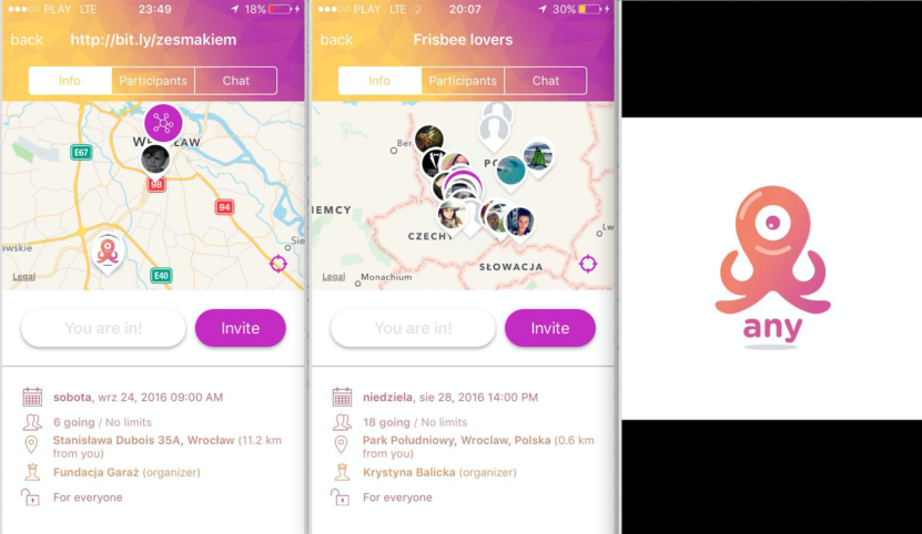 ANY – Action Near You – aplikacja, która buduje mobilne społeczności na podstawie wspólnych pasji